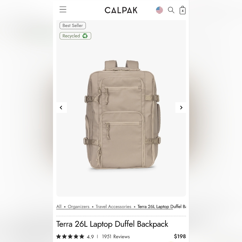 Calpak Terra 26L Backpack Duffel
